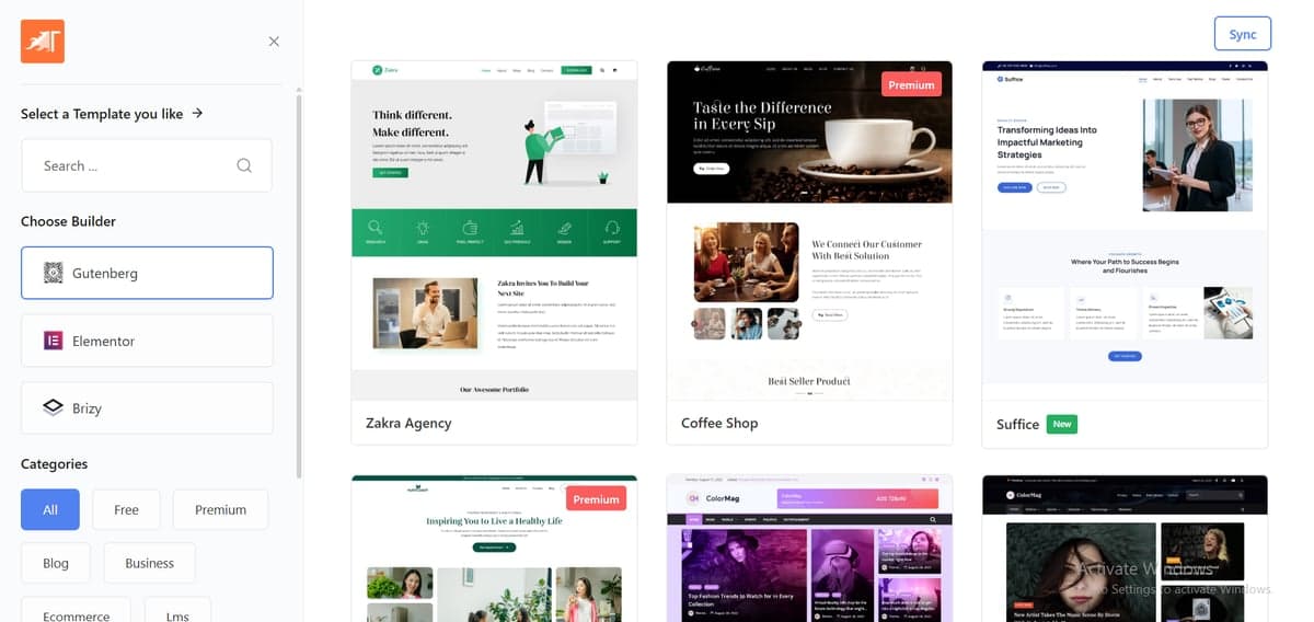 Starter Templates & Sites Pack by ThemeGrill Preview